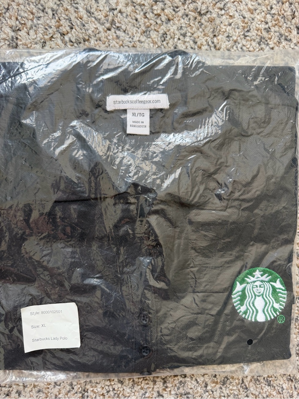 Starbucks Lady Polo – Black, Size XL